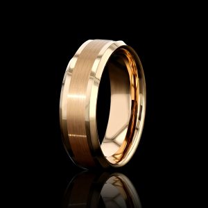 Tungsten - Mens Ring / Band Eternity Classic in Rose Gold